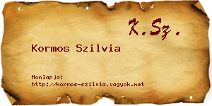 Kormos Szilvia névjegykártya